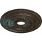 Ekena Millwork Oldham Ceiling Medallion (Fits Canopies up to 8 5/8"), 18"OD x 3 3/8"ID x 7/8"P, Bronze Blue Patina CM18OL1BBS - alternate 2